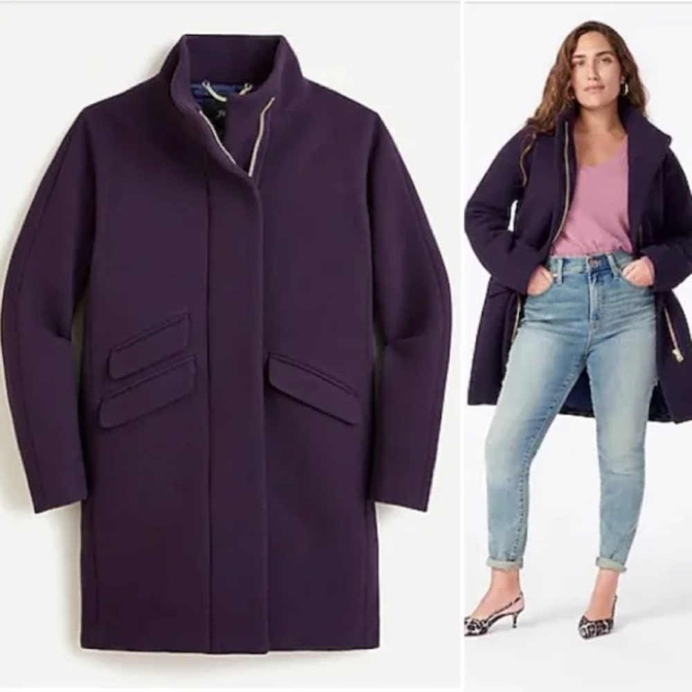 NWT J.Crew New Cocoon Coat in Italian stadium-cloth. Best Seller! $375 - Picture 6 of 6